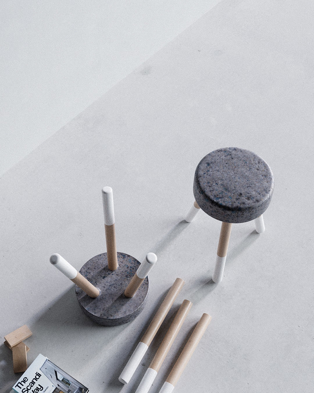 Willian Pessi，diy，Concrete stool，bench，