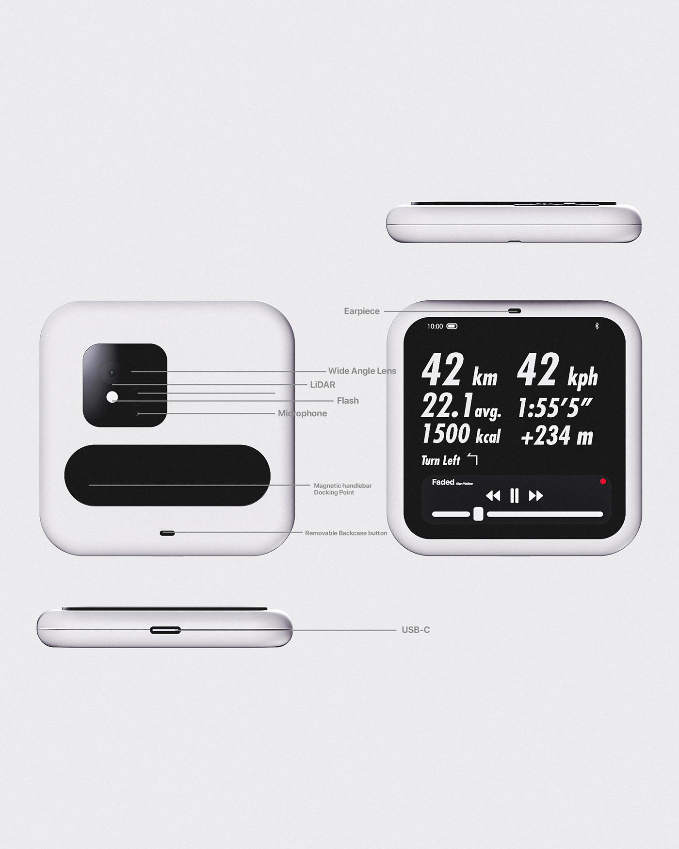 Functionality，G-zero project，Bicycle enthusiast，Design aesthetics，product design，ABS plastic，Mobile device，Ergonomics，