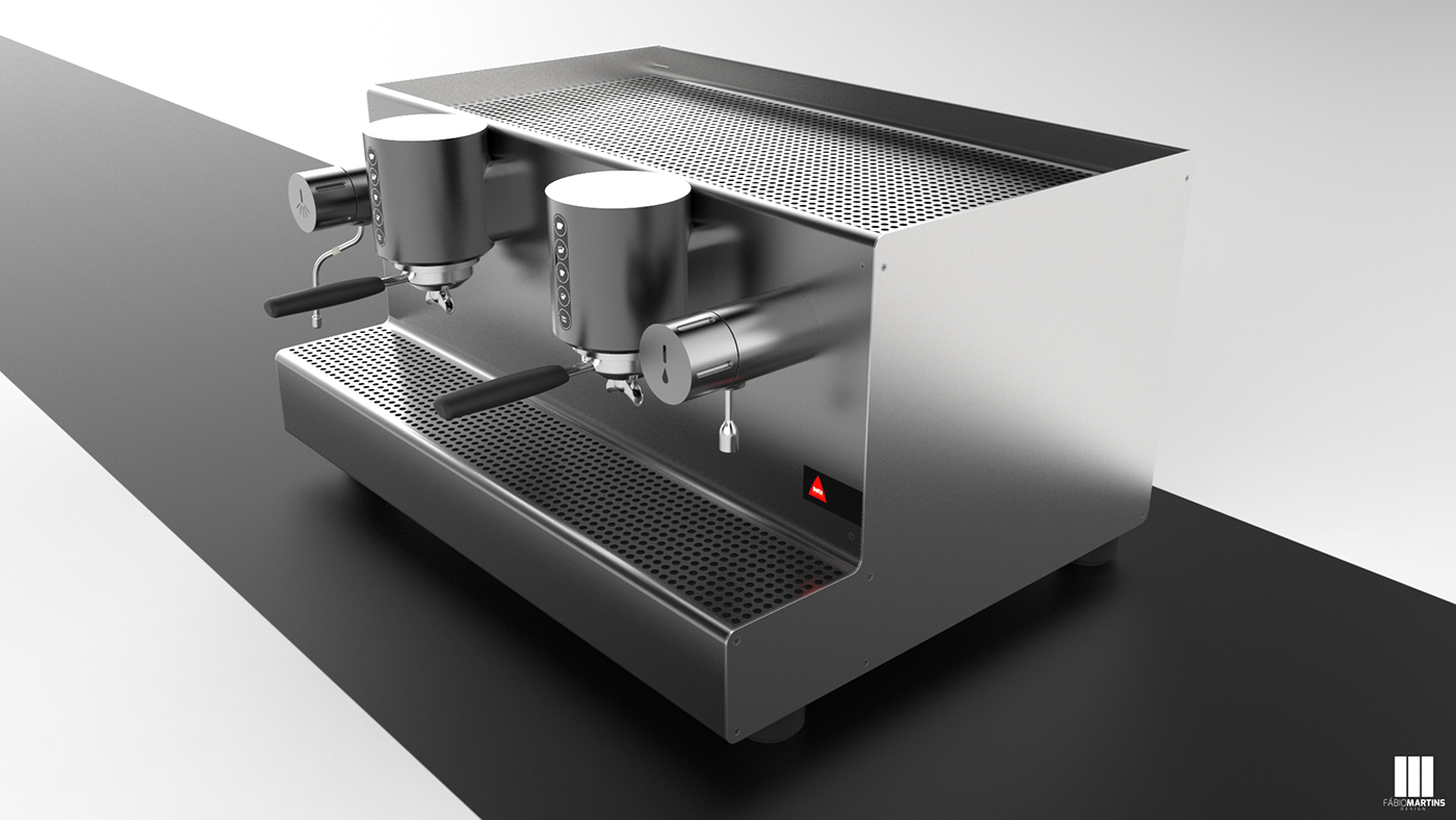 Coffee machine，Simple lines，Small space，sense of modernity，