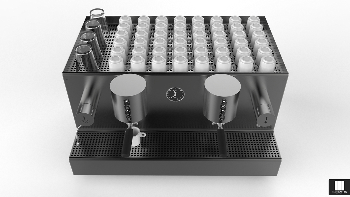 Coffee machine，Simple lines，Small space，sense of modernity，