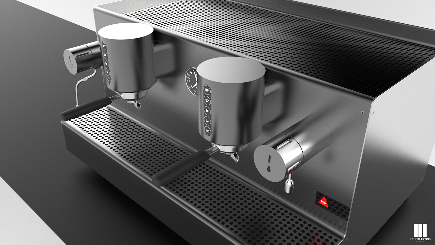 Coffee machine，Simple lines，Small space，sense of modernity，