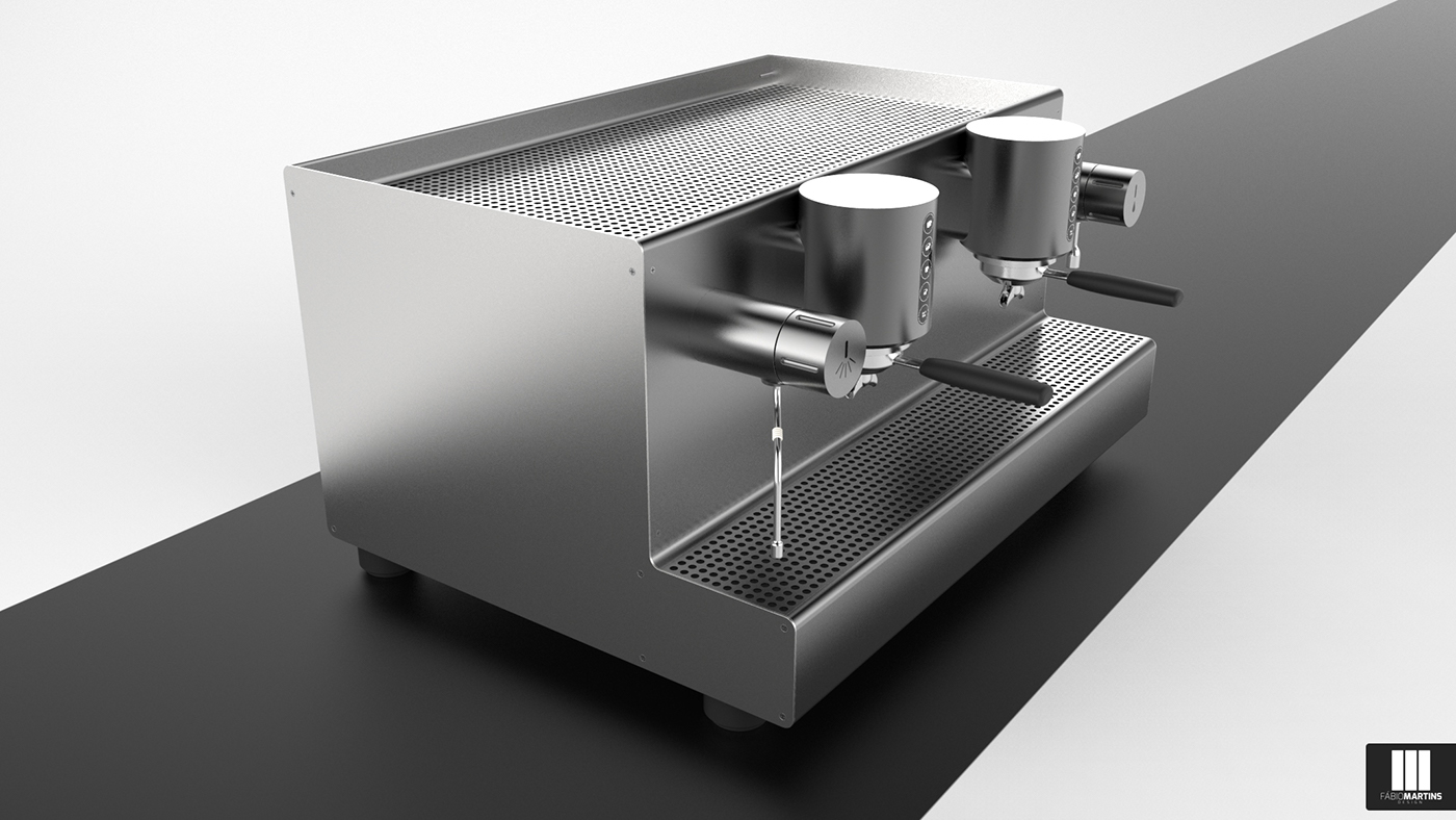 Coffee machine，Simple lines，Small space，sense of modernity，