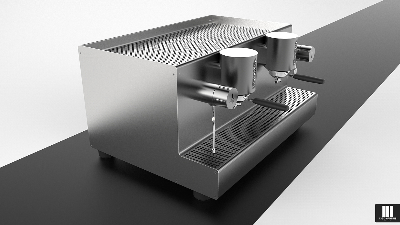 Coffee machine，Simple lines，Small space，sense of modernity，