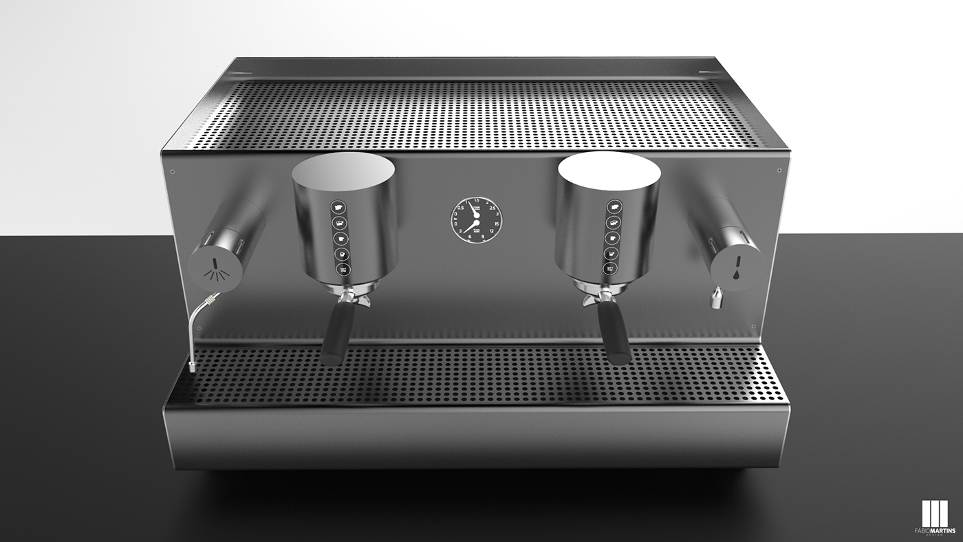 Coffee machine，Simple lines，Small space，sense of modernity，