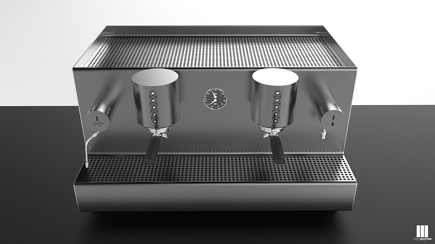 Coffee machine，Simple lines，Small space，sense of modernity，