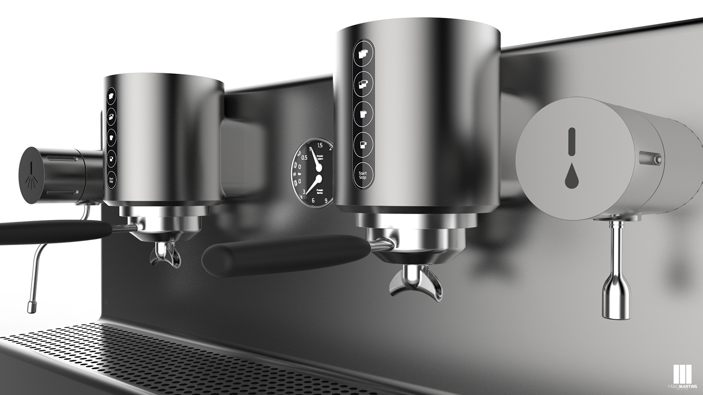 Coffee machine，Simple lines，Small space，sense of modernity，