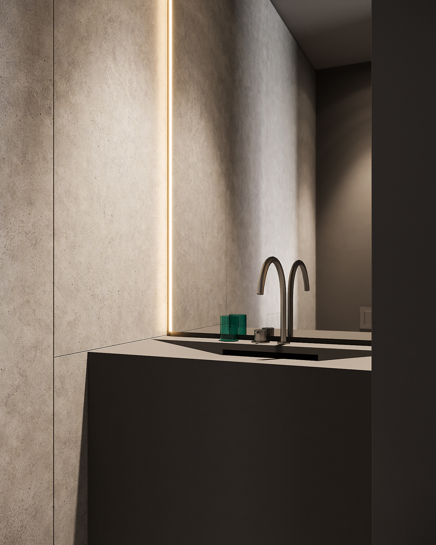 Interior design，young people，Modern simplicity，Grey + Red，