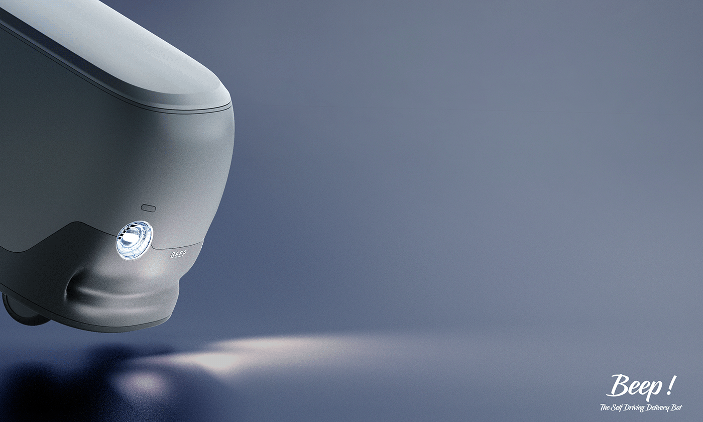 Delivery robot，Beep，product design，industrial design，Small，