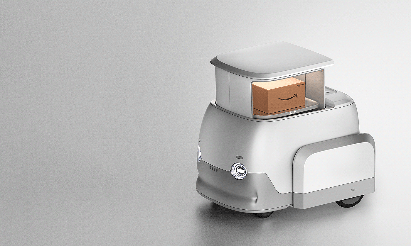 Delivery robot，Beep，product design，industrial design，Small，