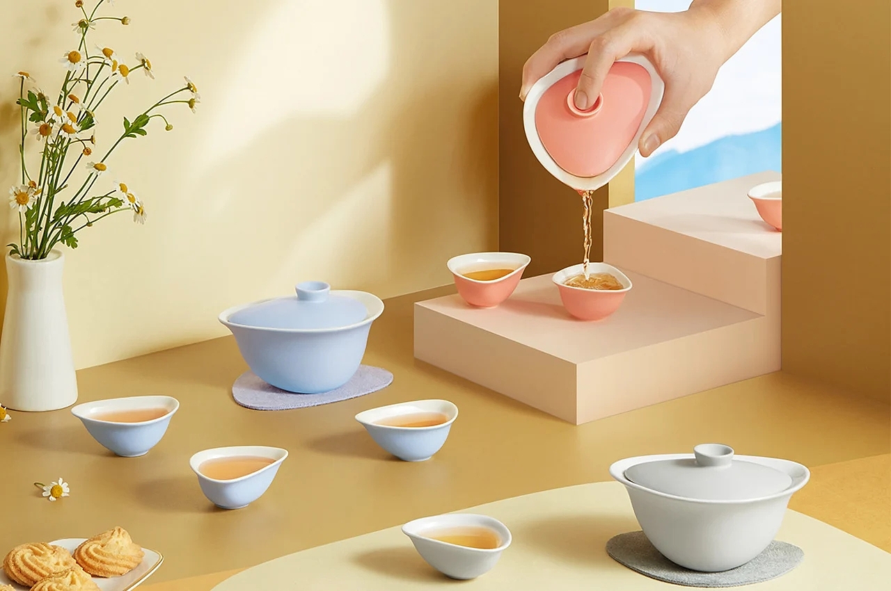 Hu-Kou，Portable ceramic tea set，tea set，