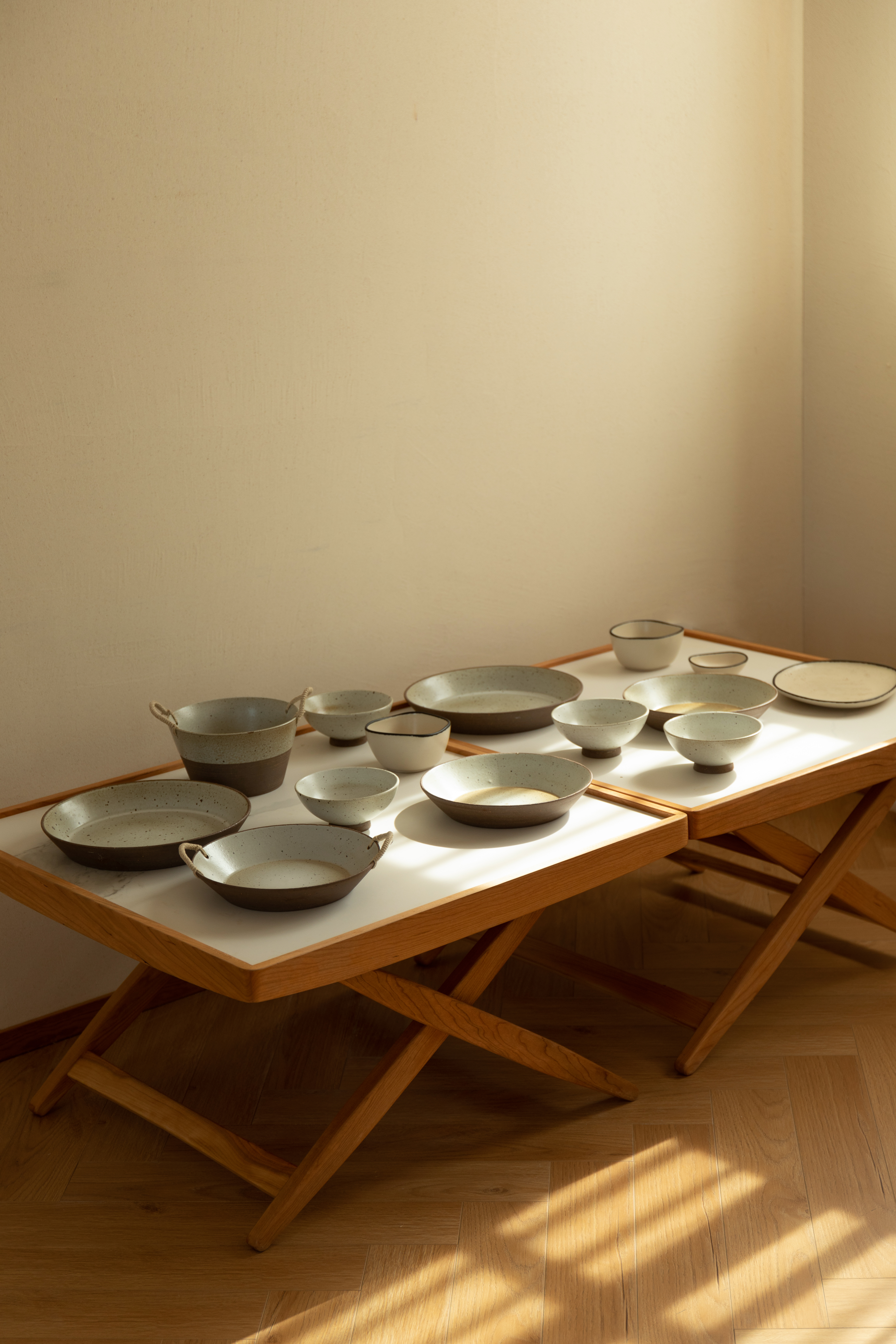 Side table / tea table / rock board / furniture / folding / small family furniture，