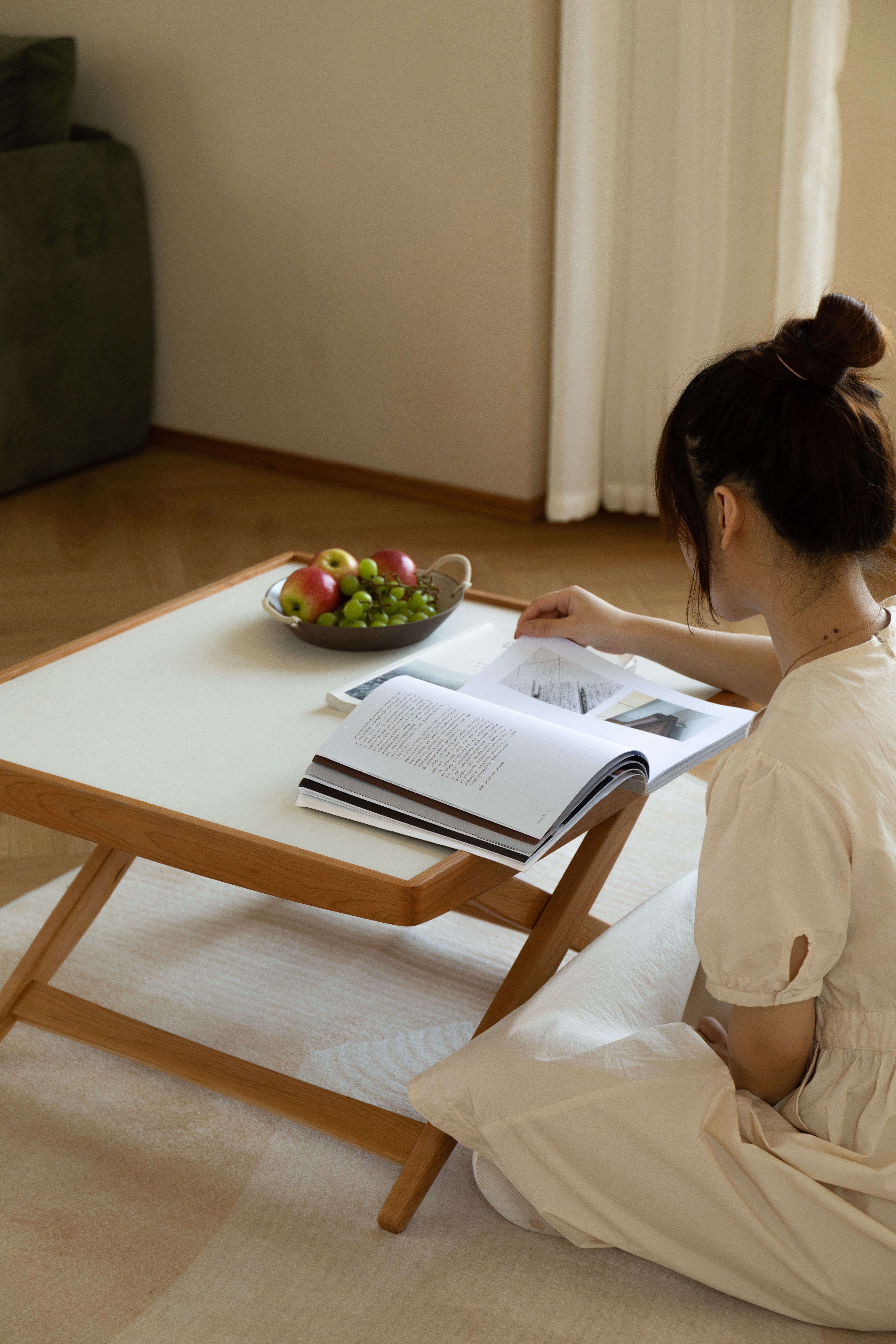 Side table / tea table / rock board / furniture / folding / small family furniture，