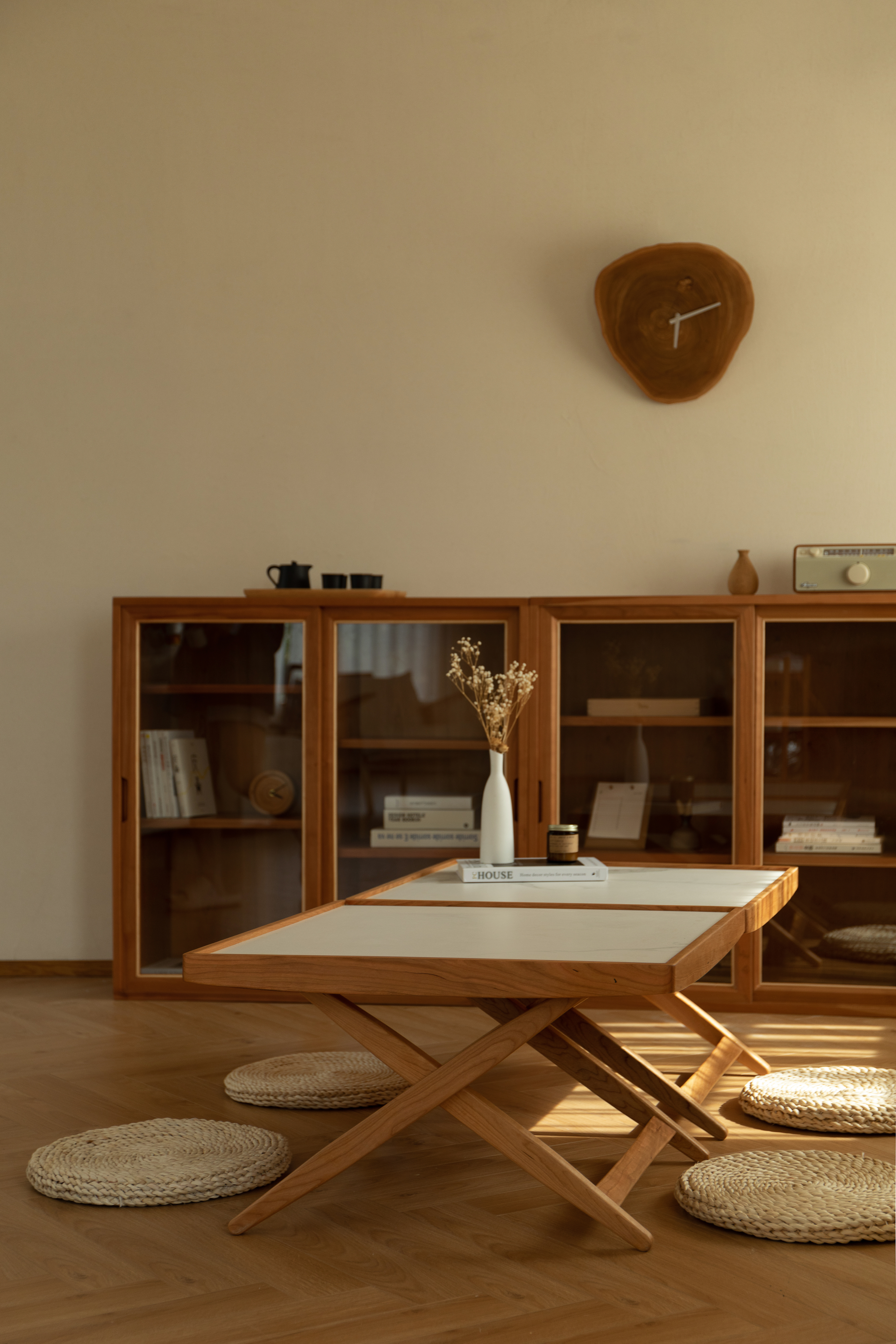 Side table / tea table / rock board / furniture / folding / small family furniture，