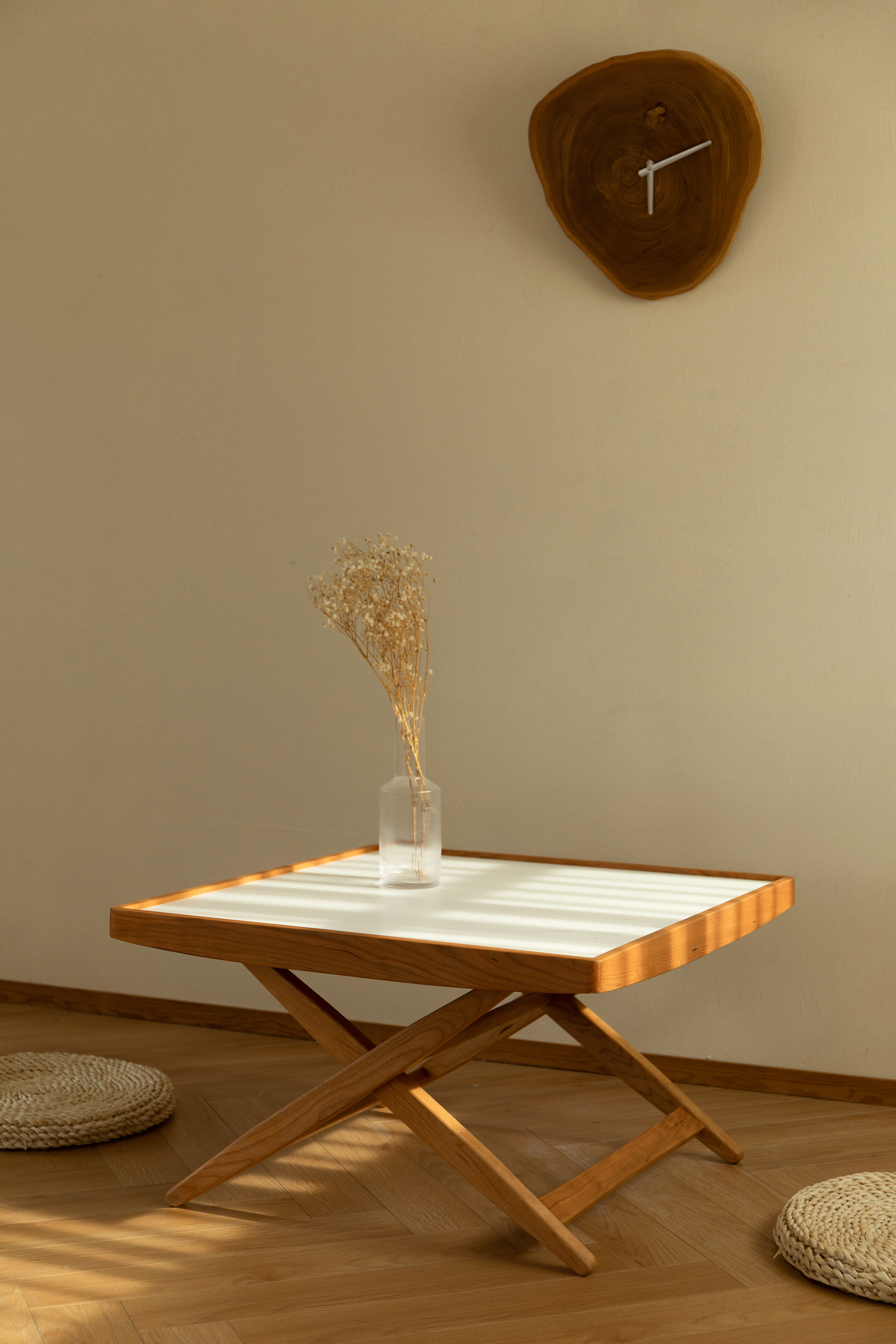 Side table / tea table / rock board / furniture / folding / small family furniture，