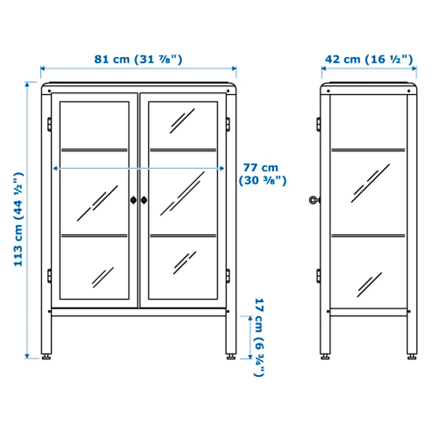 803.631.72，IKEA，IKEA，Glass door cabinet，