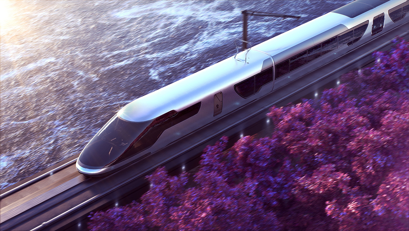train，Motor car，agc，AGC Glass，conceptual design，future，purple，Render，