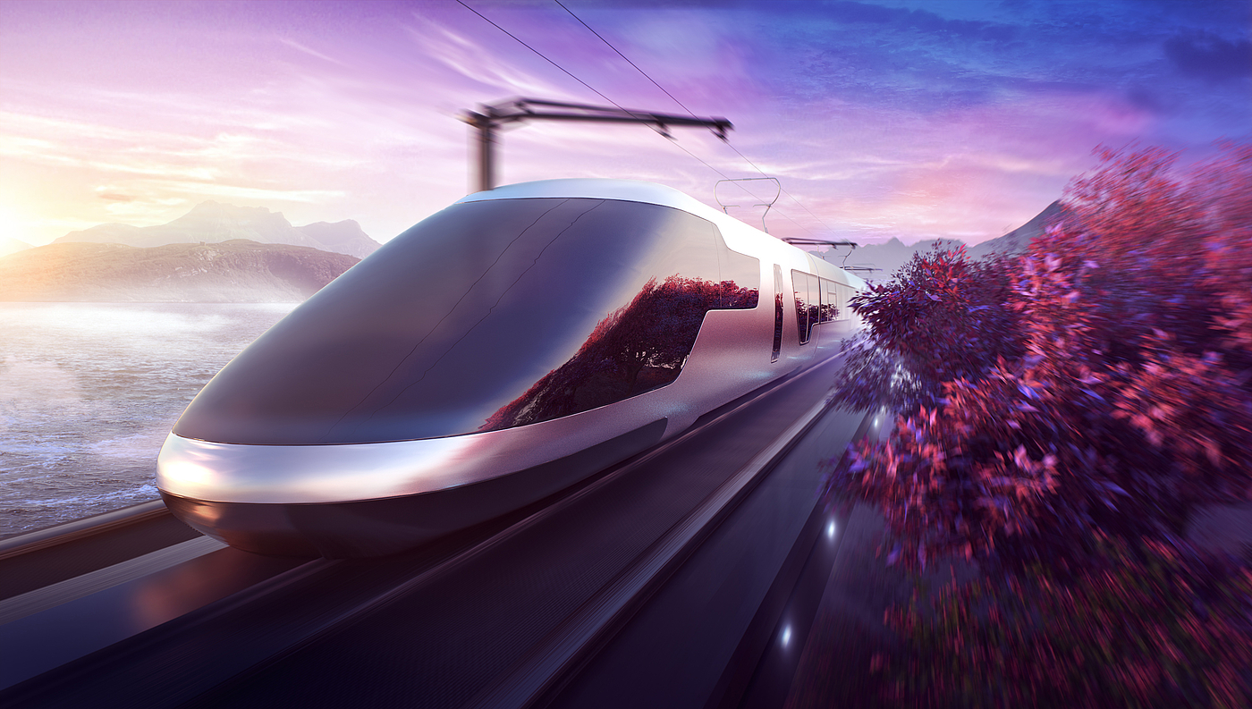 train，Motor car，agc，AGC Glass，conceptual design，future，purple，Render，