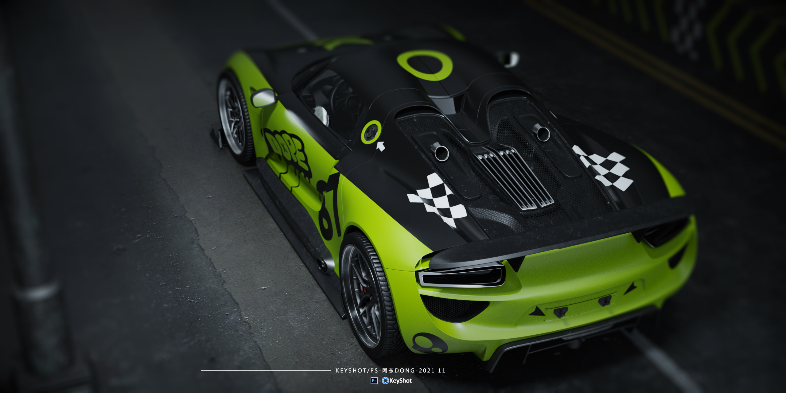 keyshot，ps，automobile，online retailers，Render，