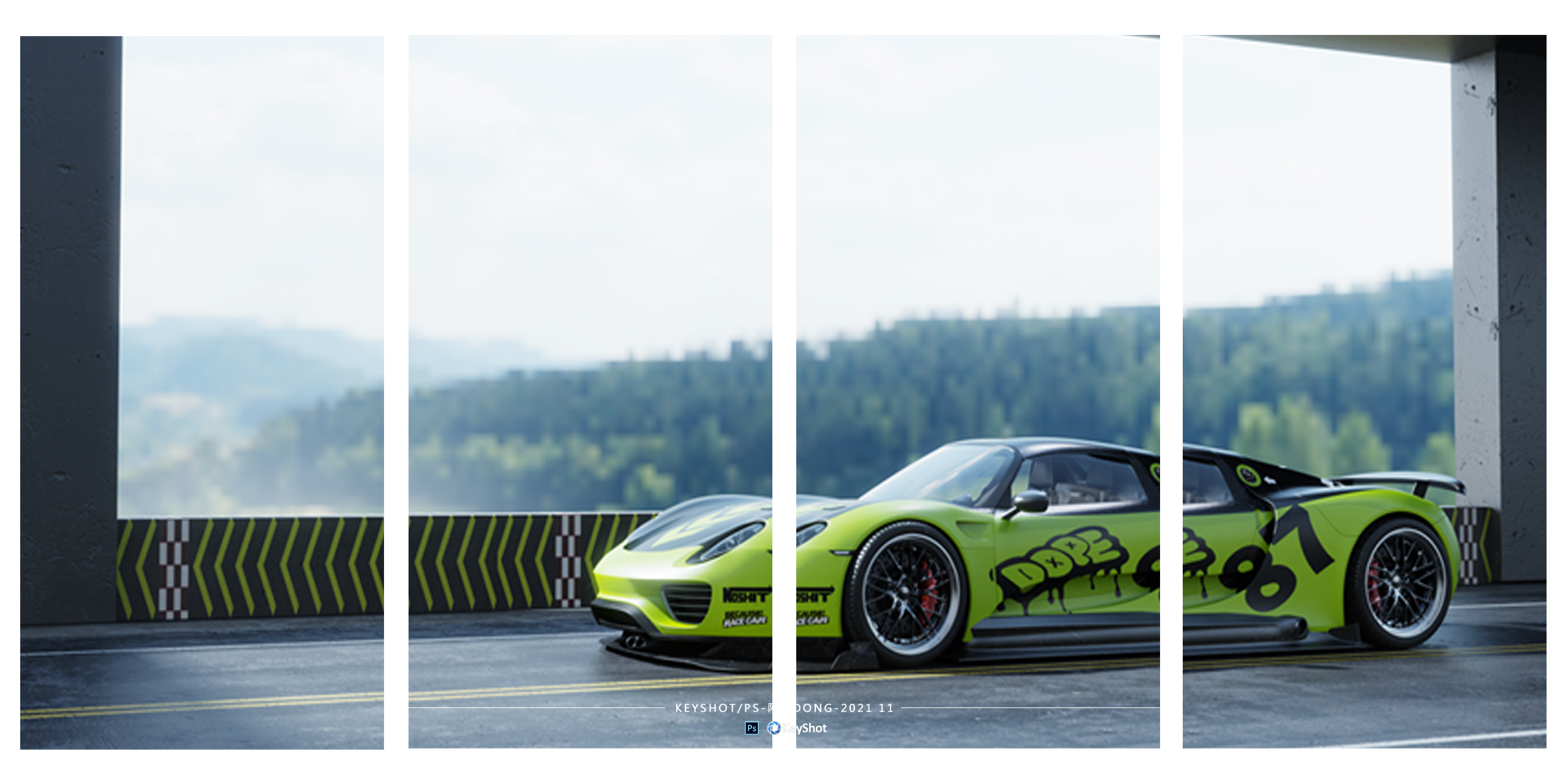 keyshot，ps，automobile，online retailers，Render，