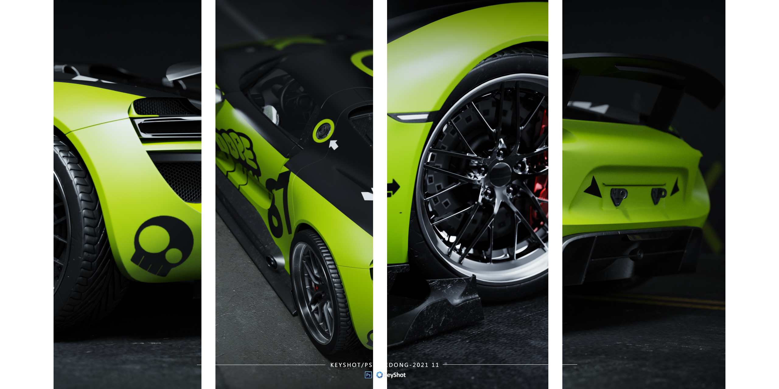 keyshot，ps，automobile，online retailers，Render，