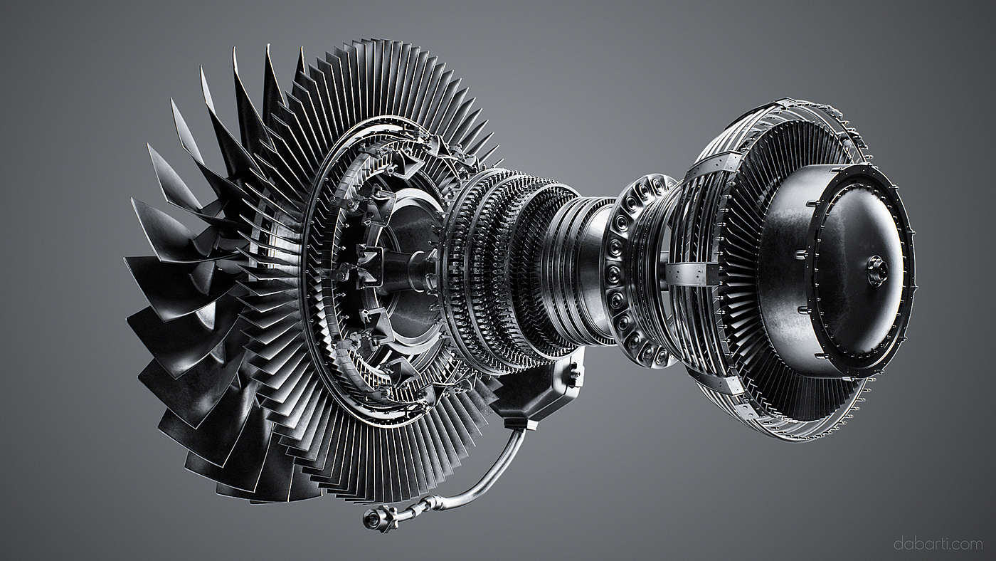 Cool，v-ray，3dmax，Jet engine，