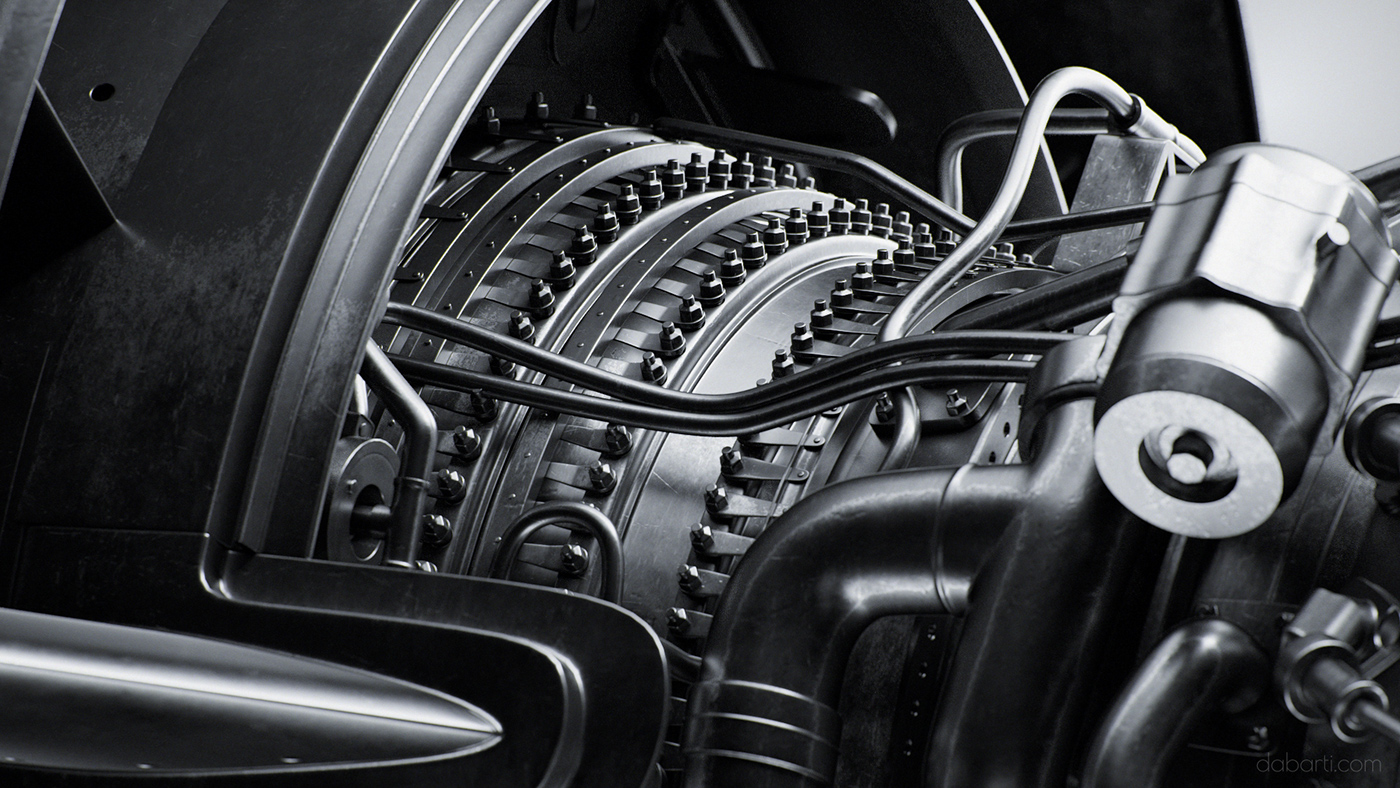Cool，v-ray，3dmax，Jet engine，