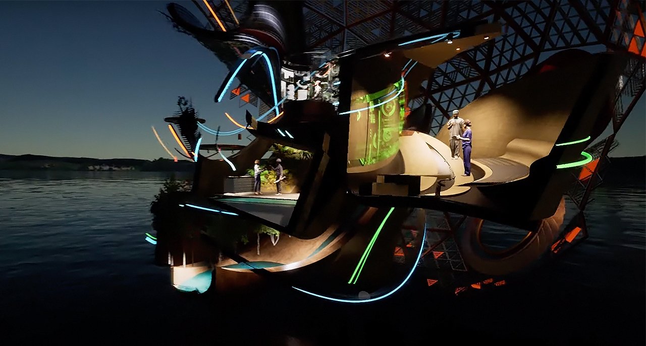 Architectural design，industrial design，Sense of future，float，