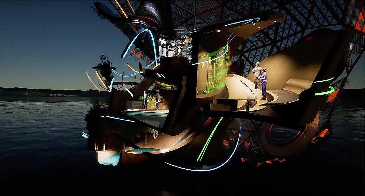 Architectural design，industrial design，Sense of future，float，