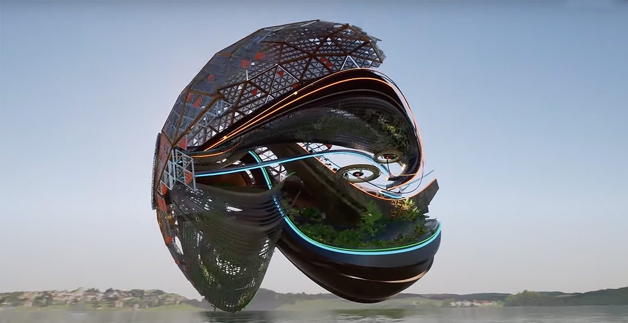 Architectural design，industrial design，Sense of future，float，
