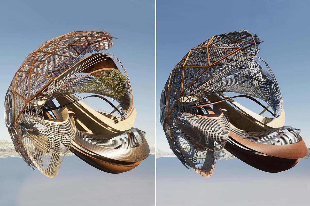 Architectural design，industrial design，Sense of future，float，