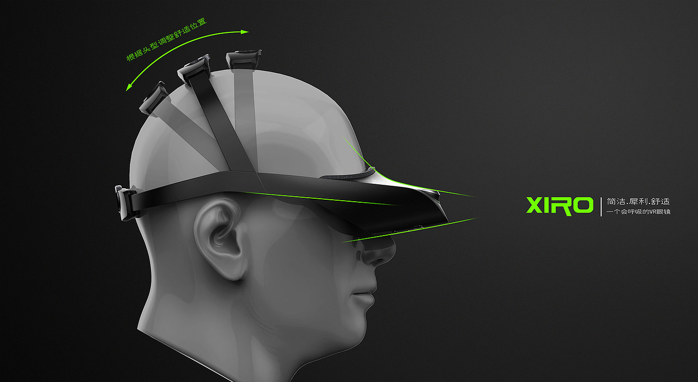 VR eyes，UAV ecology，0 degree，Black with green，