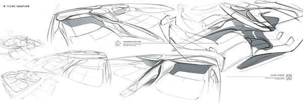 acura，concept，Automobile design，sketch，Sports car，