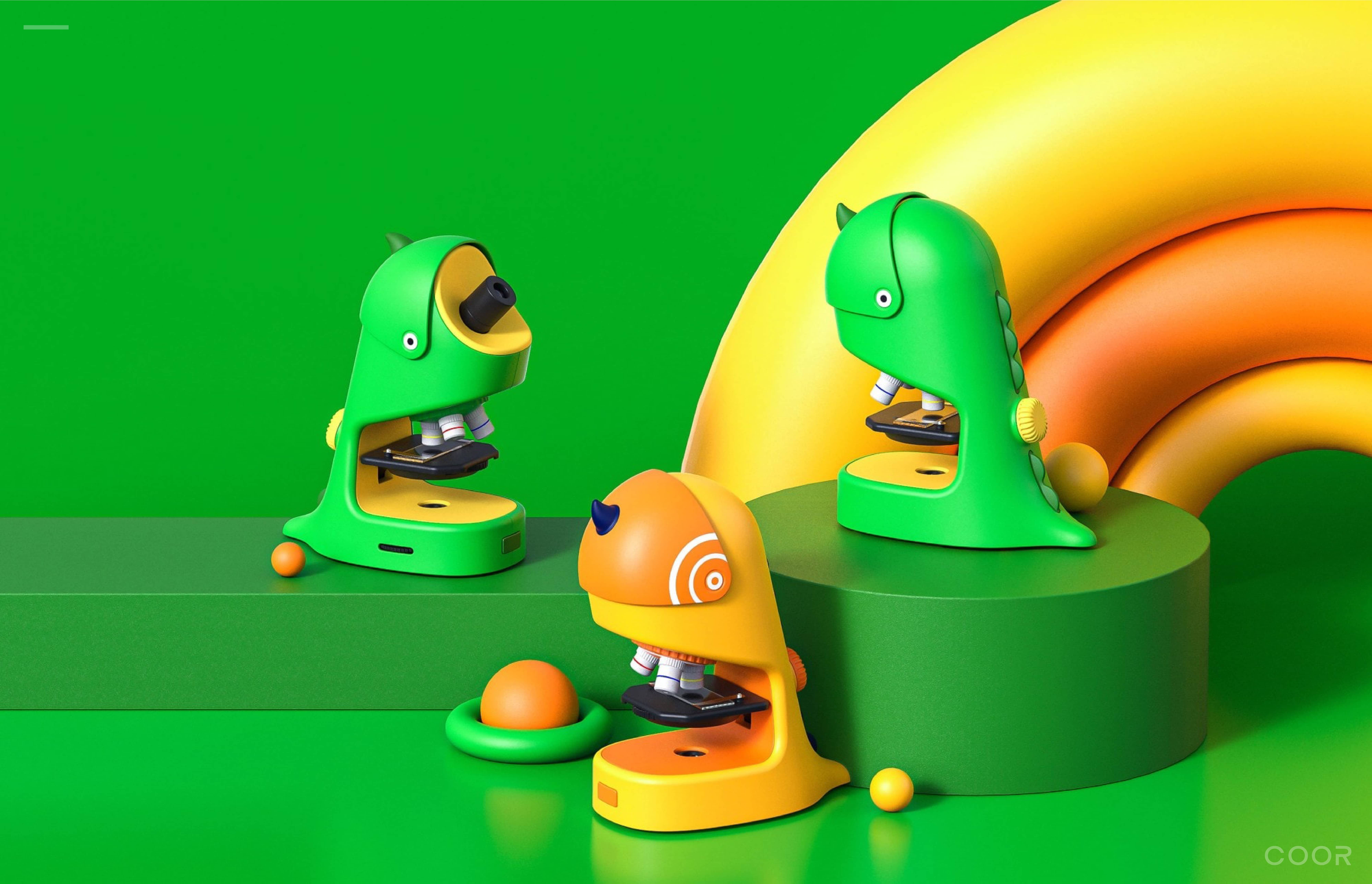 Children's products，Childlike interest，Children's science and technology，Microscope，Appearance design，product design，Yongxin optics，