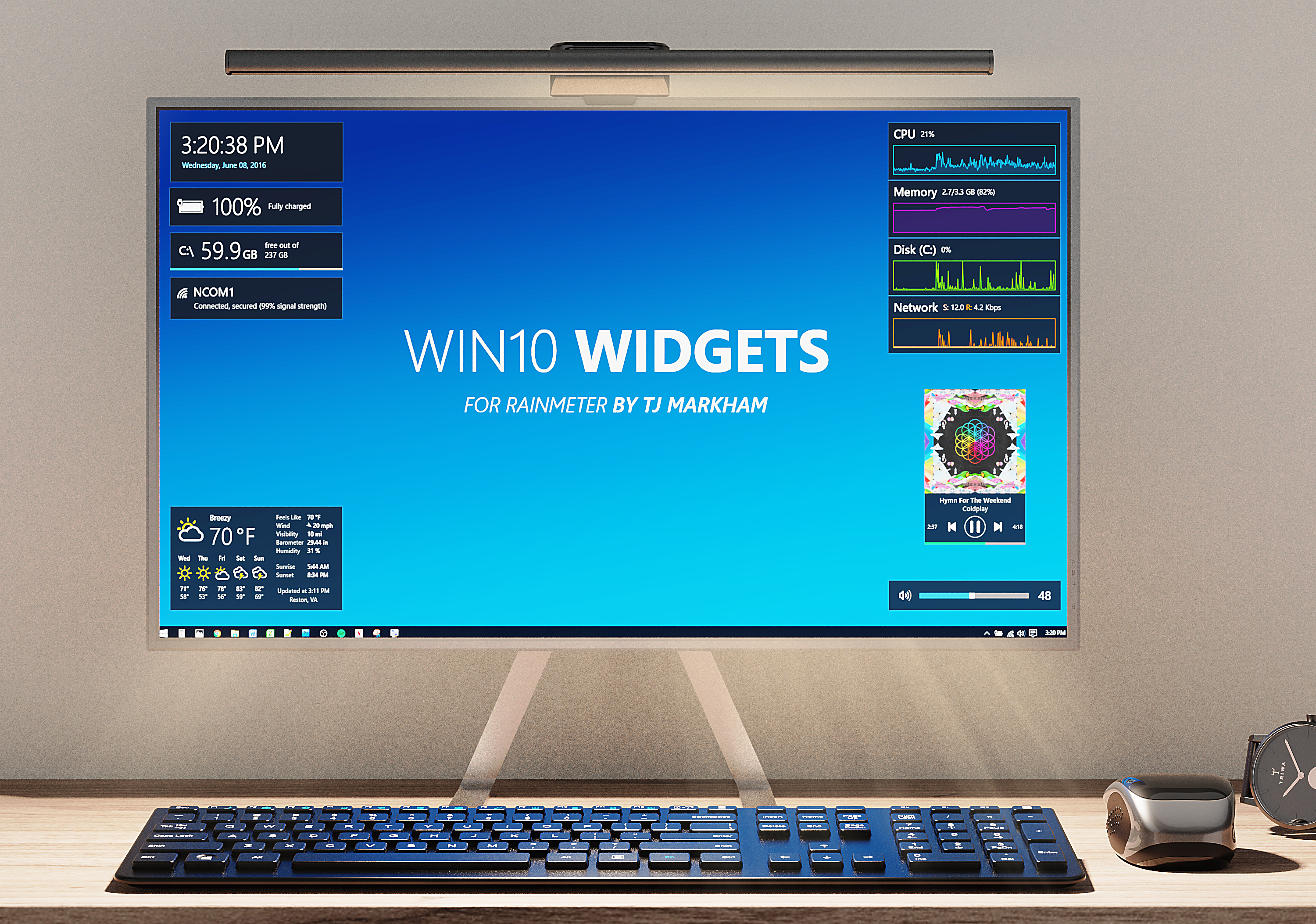 Computer screen light，