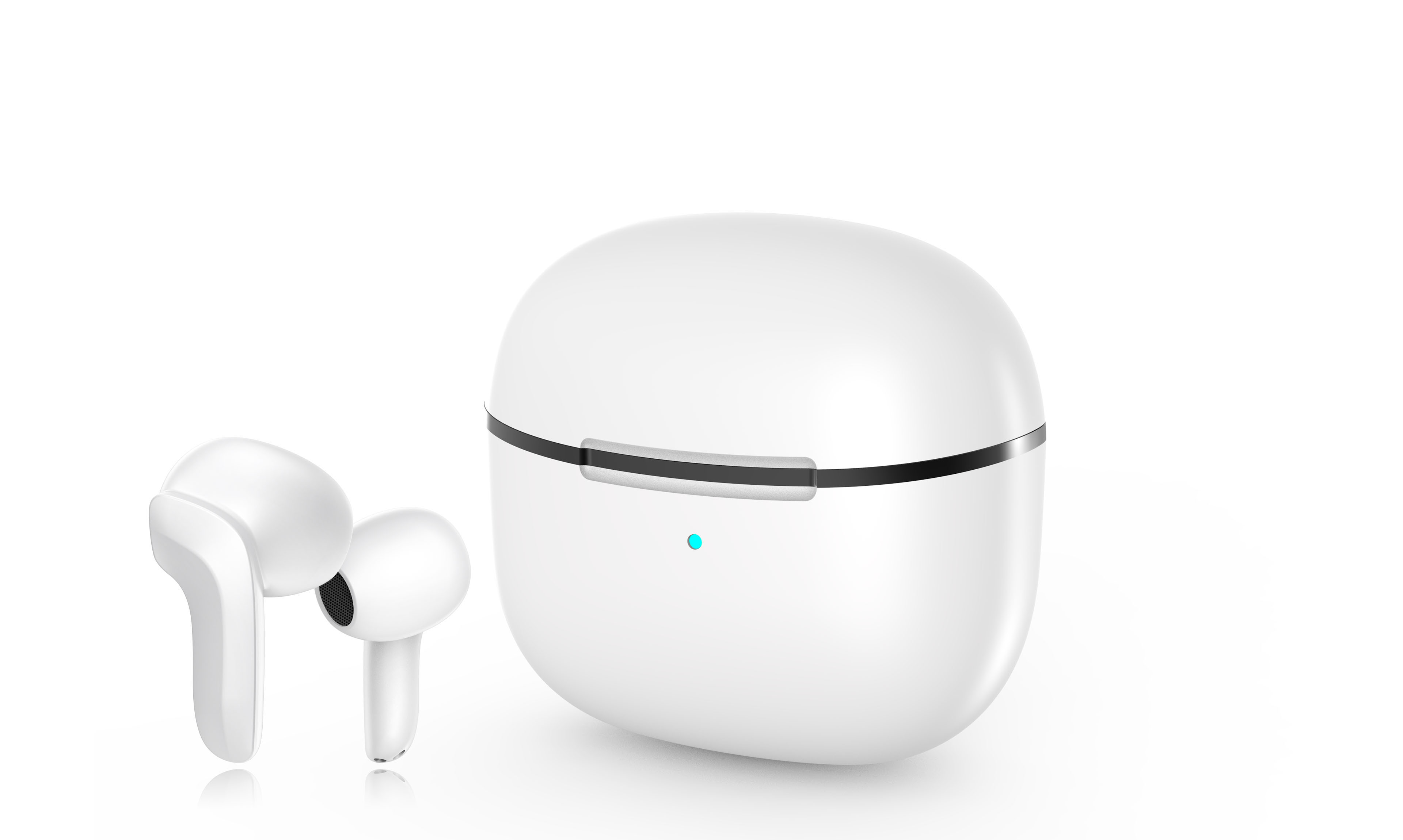 A set of working Bluetooth headset rendered pictures have been listed，