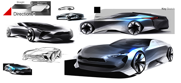 Super，Sports car，sketch，industrial design，product design，