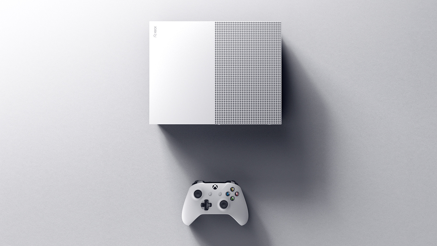 黑白配色，游戏机，Xbox系列，Xbox One S，