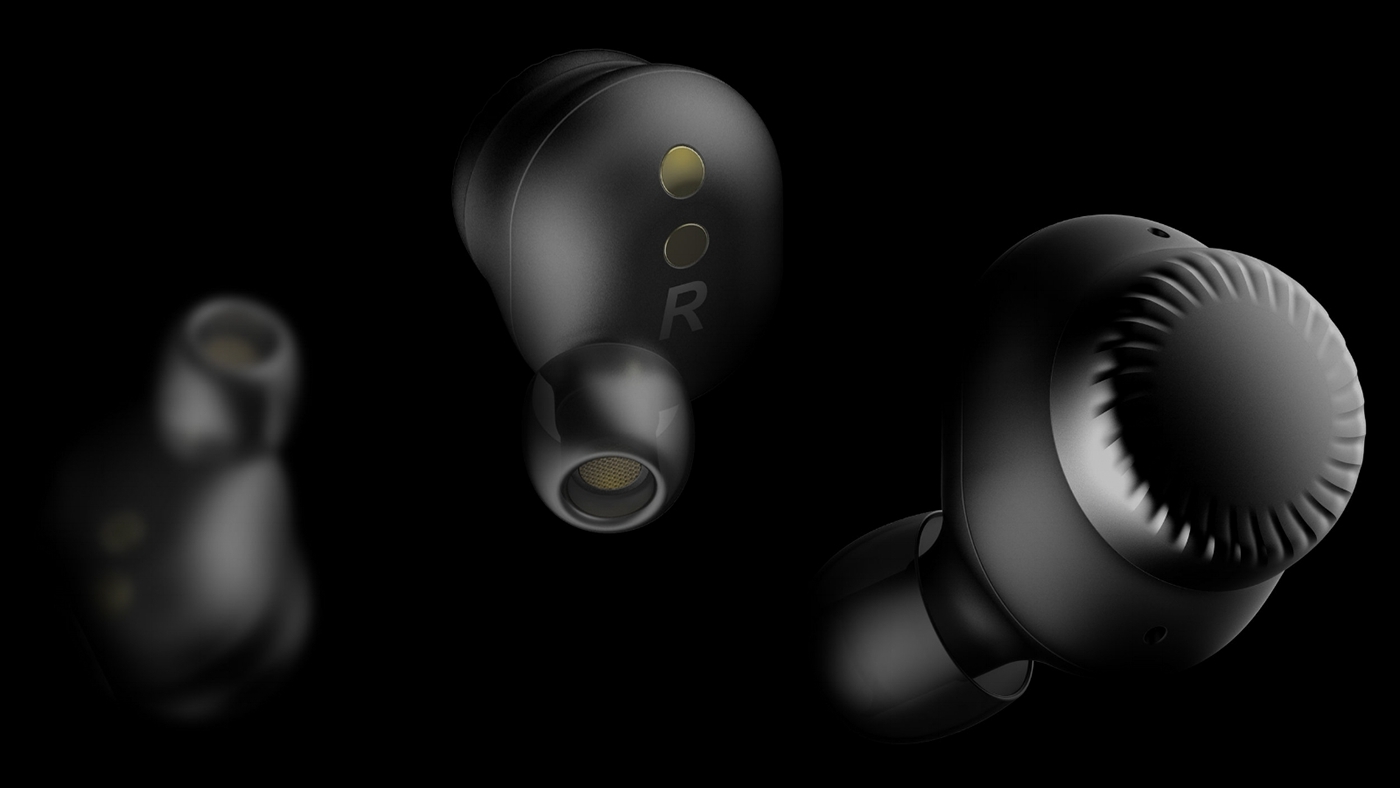 In ear，black and white，wireless，Bluetooth，headset，