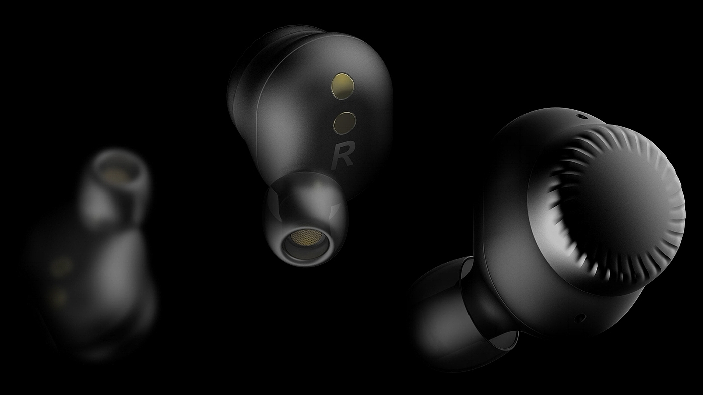 In ear，black and white，wireless，Bluetooth，headset，