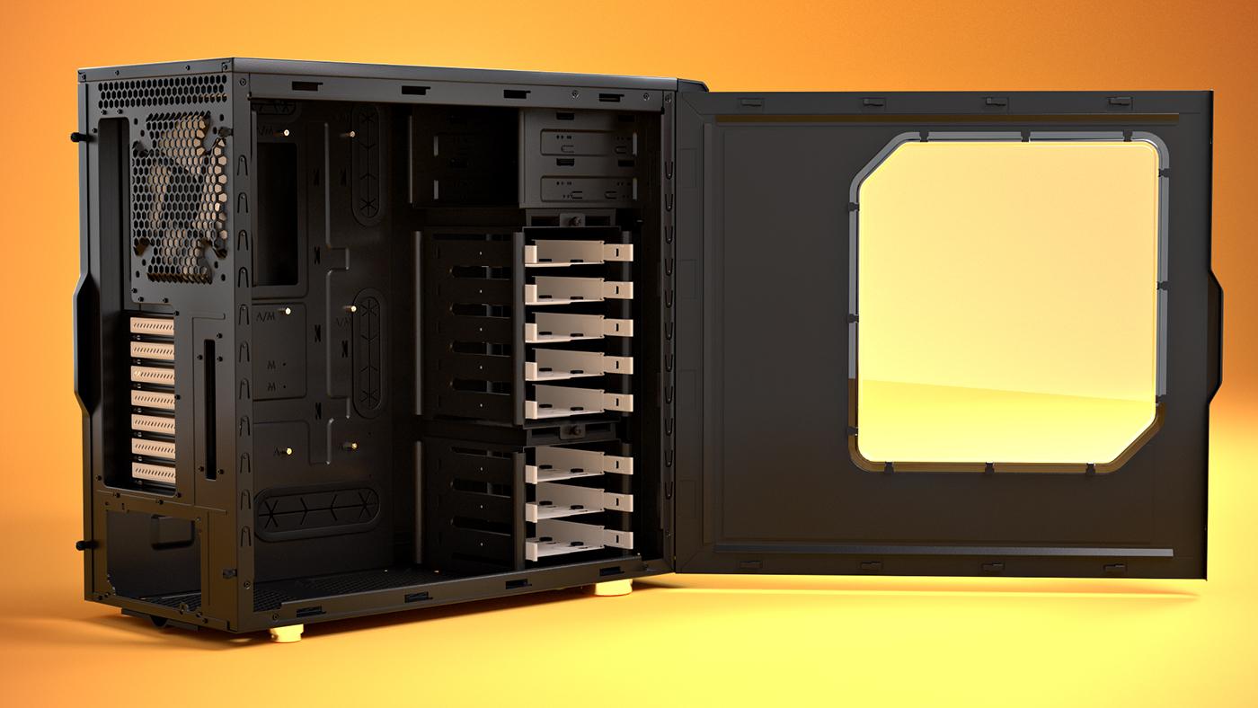 Main box，Layered design，R4 3D product rendering，computer，