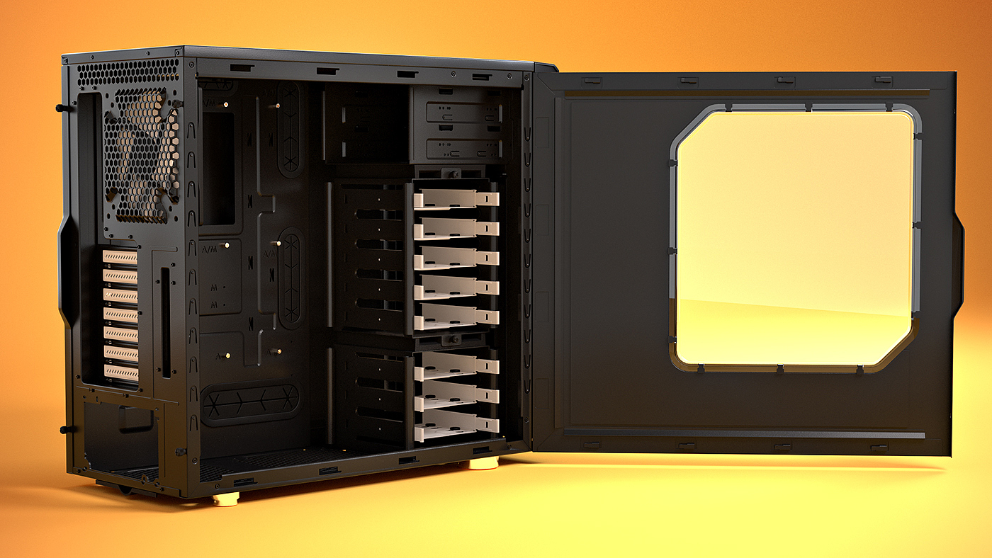 Main box，Layered design，R4 3D product rendering，computer，