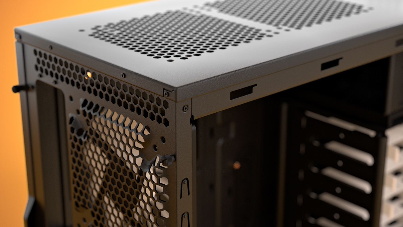 Main box，Layered design，R4 3D product rendering，computer，