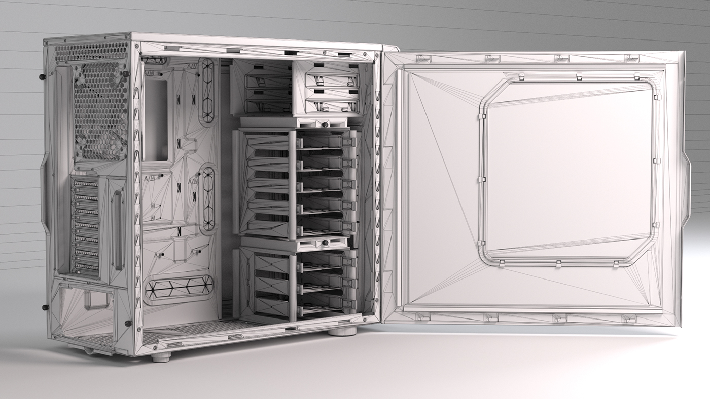 Main box，Layered design，R4 3D product rendering，computer，
