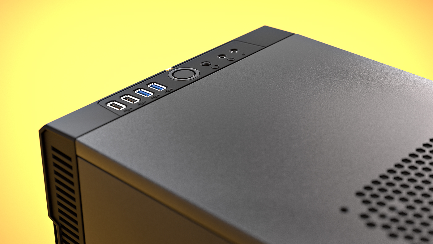 Main box，Layered design，R4 3D product rendering，computer，