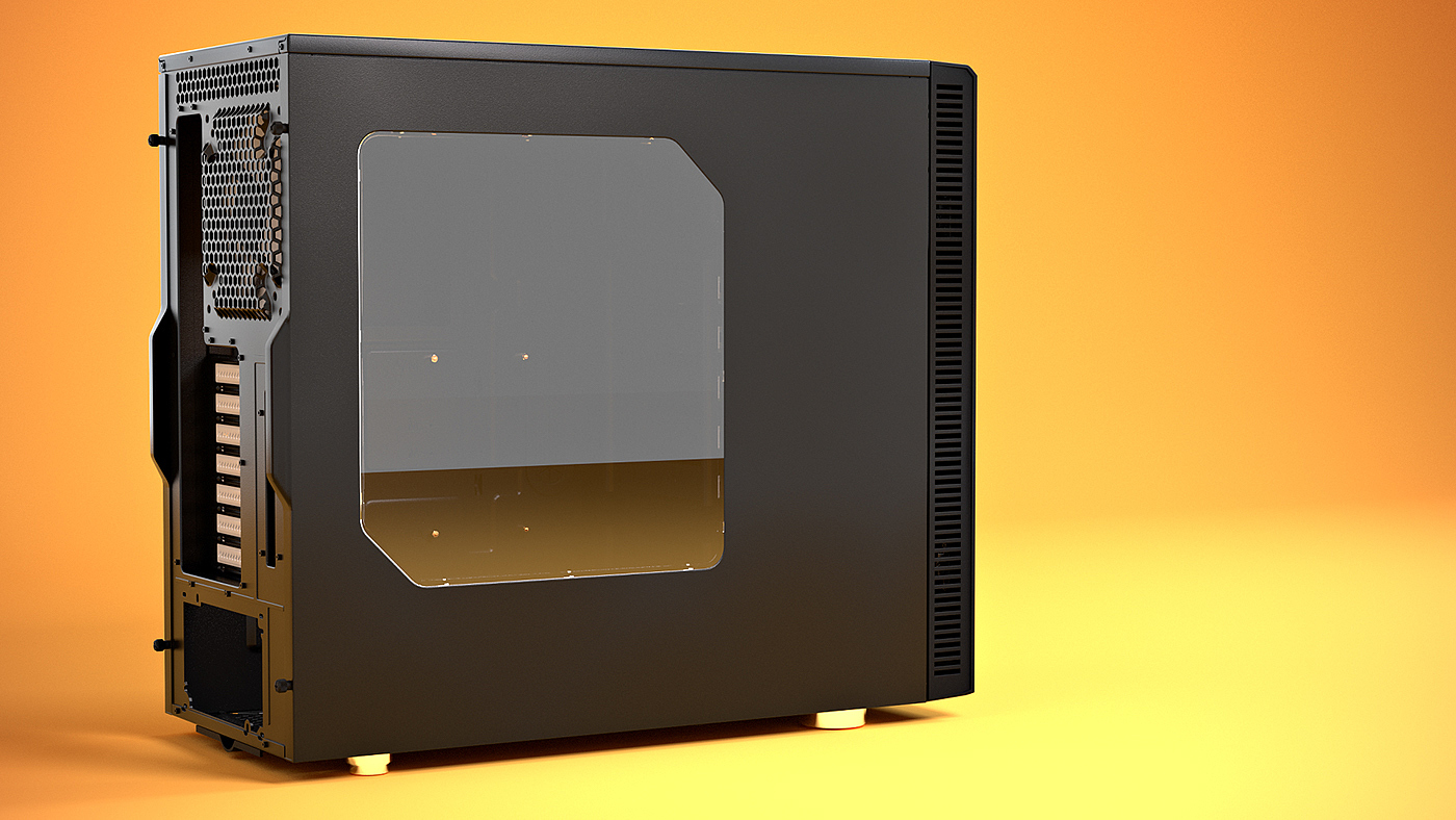 Main box，Layered design，R4 3D product rendering，computer，