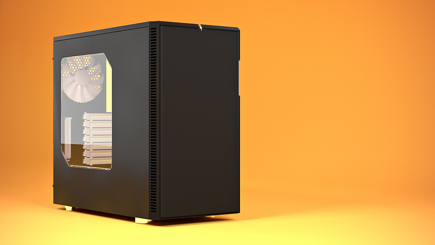 Main box，Layered design，R4 3D product rendering，computer，