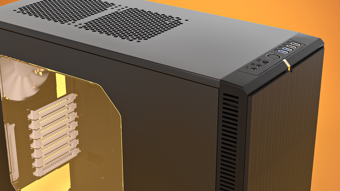 Main box，Layered design，R4 3D product rendering，computer，