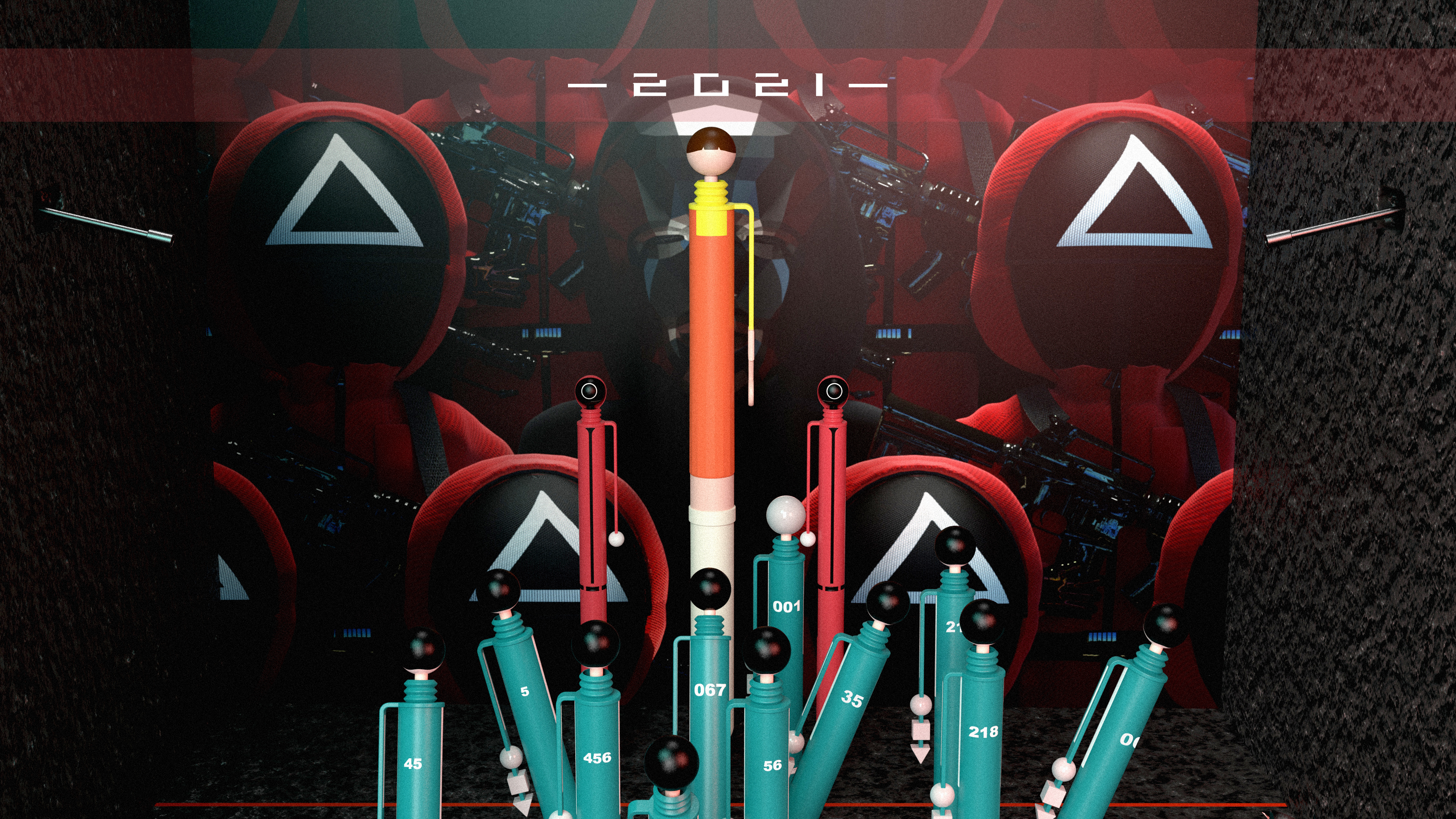 Squid game，Roller ball pen，