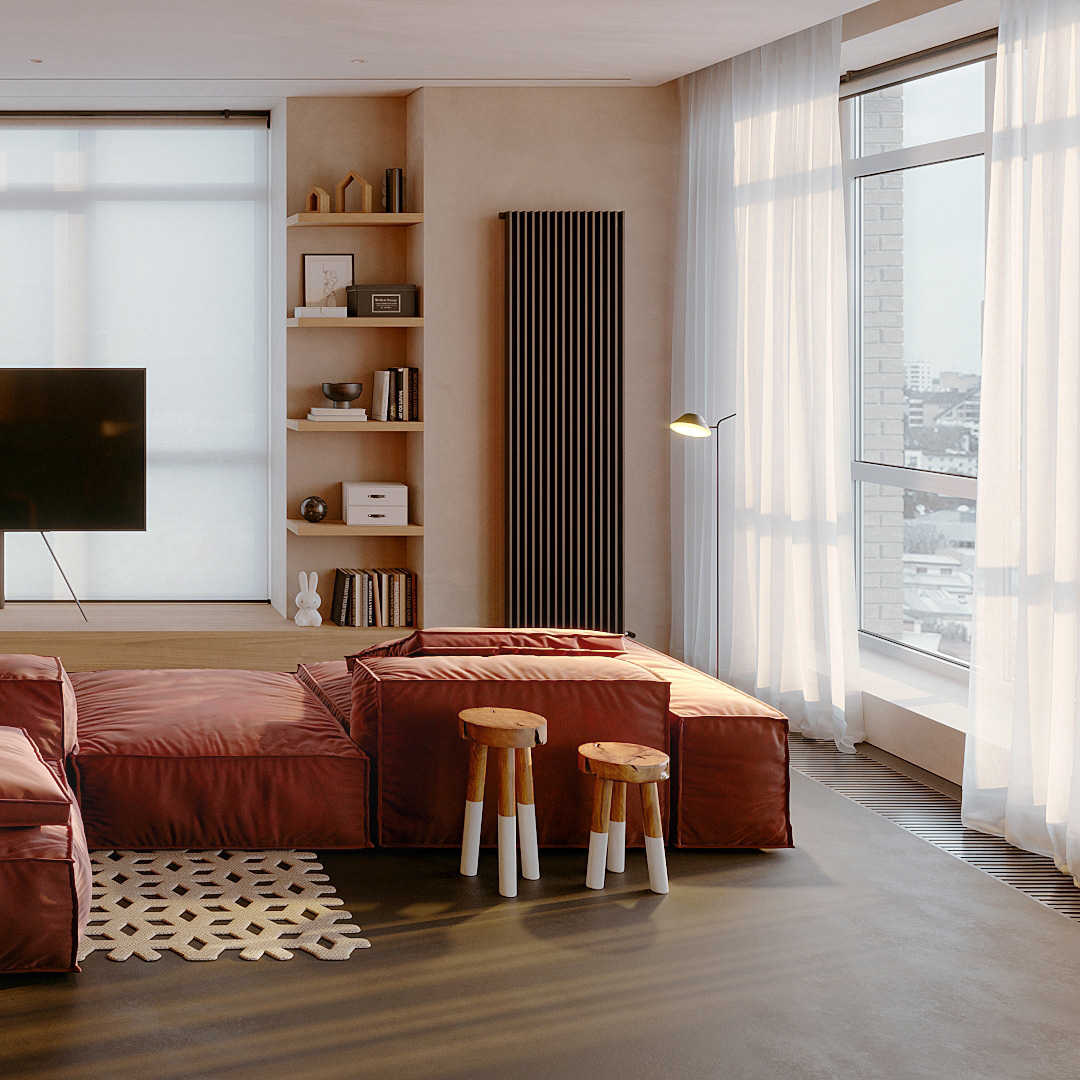 sofa，a living room，space design ，