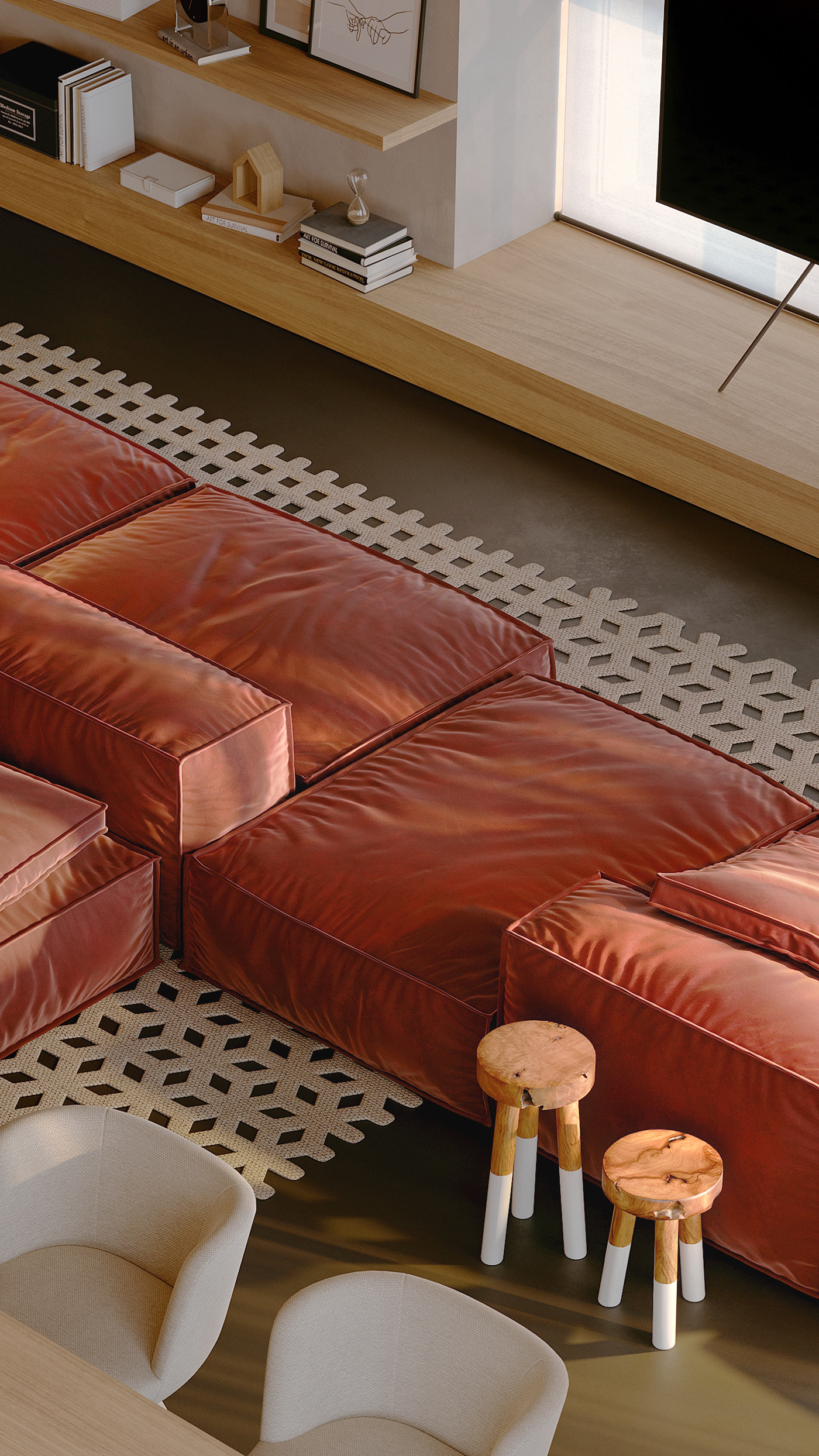 sofa，a living room，space design ，